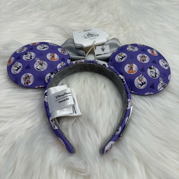 Disney Minnie Ear Headband Disney100 Mickey And Friends Castle Icons Purple NWT - Picture 7 of 8